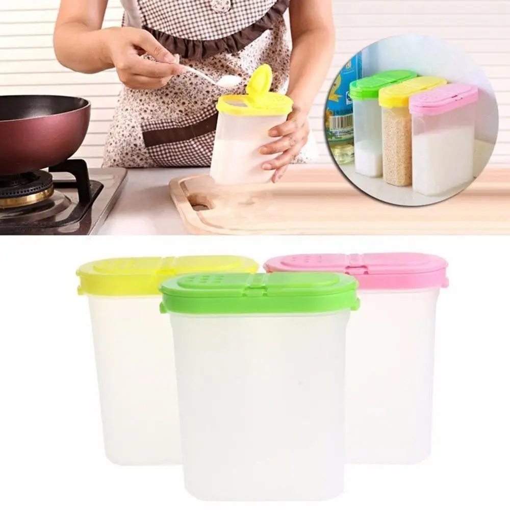 1 шт. Пластик специй двойная бутылка для банок стеллаж выставки товаров шейкер приправы сахара и соли Кухня