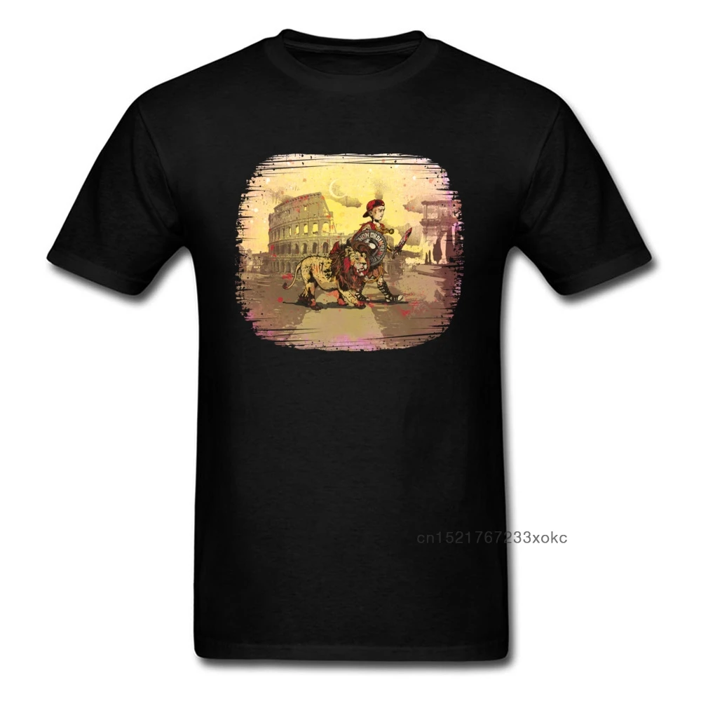 Мужская футболка с рисунком Лев эмерсиума винтажная черная хлопковая Футболка в