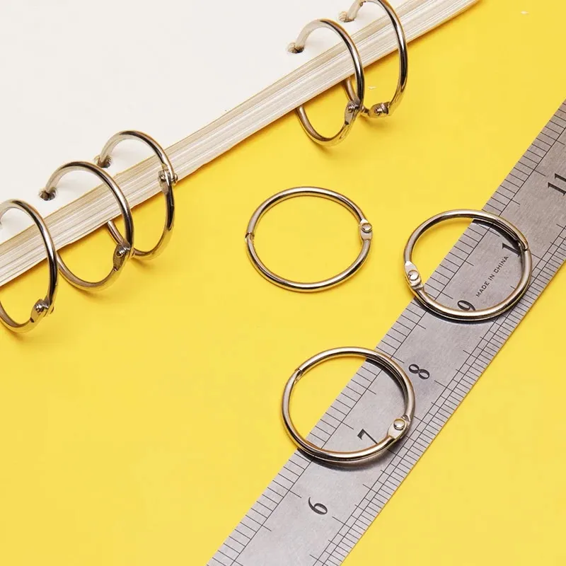 Кольцо для книжных ключей 50 шт. Биндер из металлических колец дюйма 20-30 мм альбомы