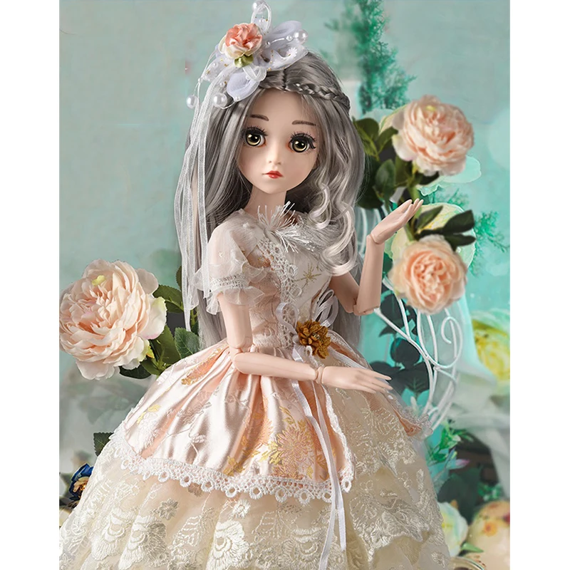 BJD куклы 26 подвижные Соединенные тело 3D глаза свадебное платье одежда девушка кукла с обувью Аксессуары куклы игрушки для девочек подарок