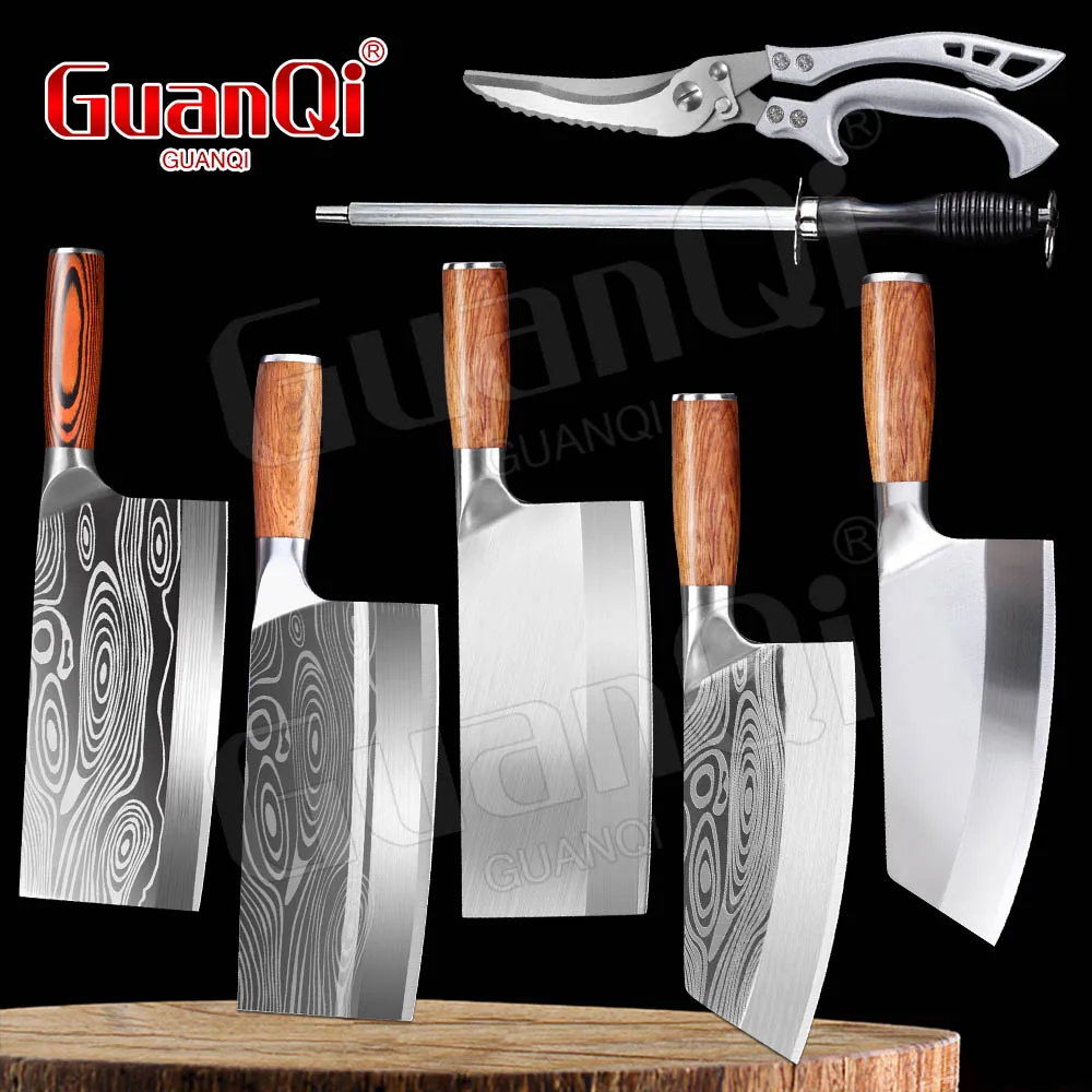 Нержавеющая сталь Кухня мясной нож шеф-повара измельчения тесак Razor Sharp высокая