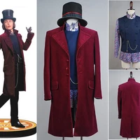 movie cosplay charlie and the chocolate factory willy wonka costume cosplay full suit halloween costumes