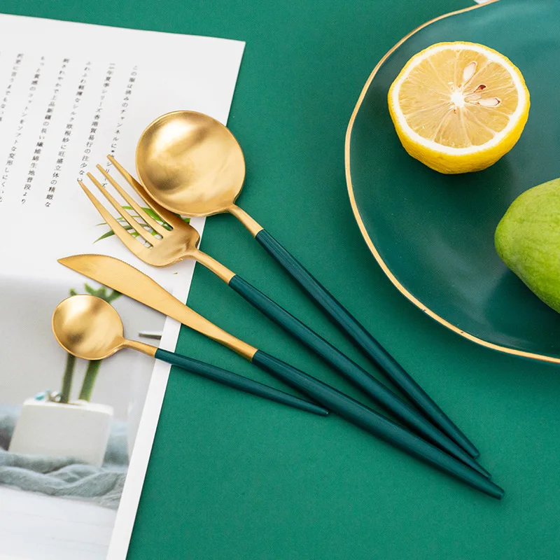 Набор столовых приборов из нержавеющей стали в скандинавском стиле 304|Столовые