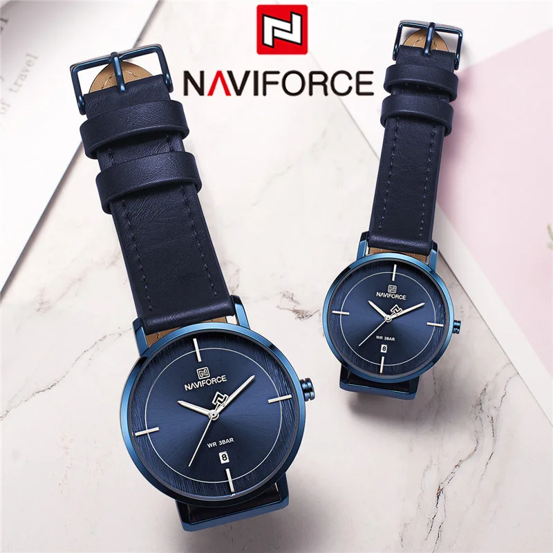 NAVIFORCE мужские и женские наручные часы Топ бренд класса люкс водонепроницаемые из