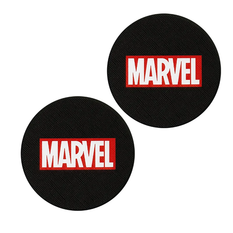 Для Marvel Avengers Heros фигурка салона автомобиля круглая бутылка для воды с мультяшным ковриком Coaster - Название цвета: Marvel (L)