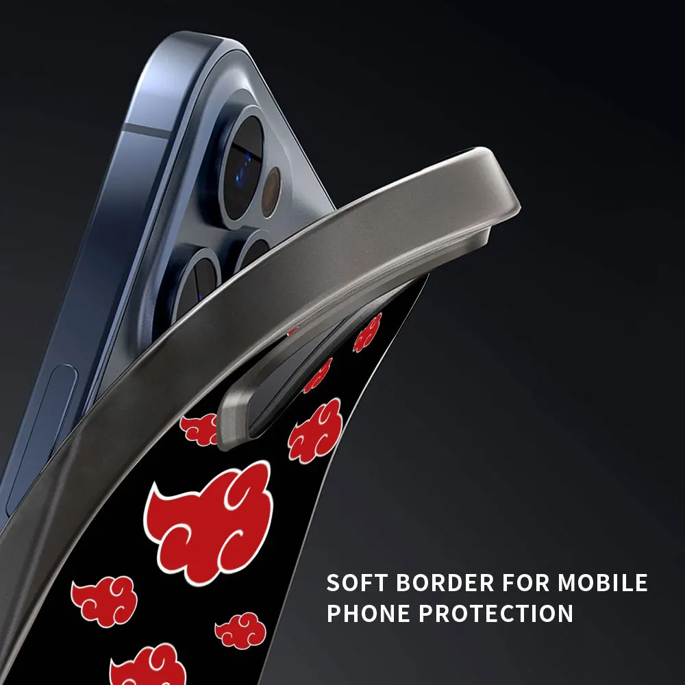 Чехол Akatsuki с аниме N-Наруто для iPhone 11 12 Pro Max чехол телефона 7 8 Plus SE2020 X XR XS роскошный