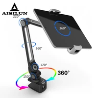 Aluminum Tablet Desk Bed Mount Lazy Stand Adjustable Cell Phone Long Arm Holder for iPad Pro 12 9  Air Surface Go Yoga Book