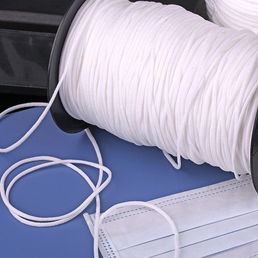 

1roll Mouth Mask Elastic Bands 3mm Width Mask Rope Rubber String Ear Cord Clothing Garment Underwear Pants Underpants Parts
