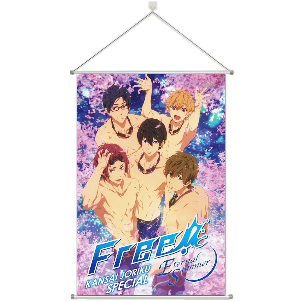 

Anime Free! Iwatobi Swim club Personalize Customer Made Alloy Fabric Wall Poster Scroll 60x90cm 24x36inches