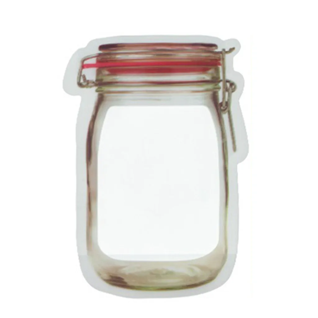 4 штуки Mason Jar сумки на молнии многоразовый пакет для закусок герметичный сэндвич для печенья снэк консервант
