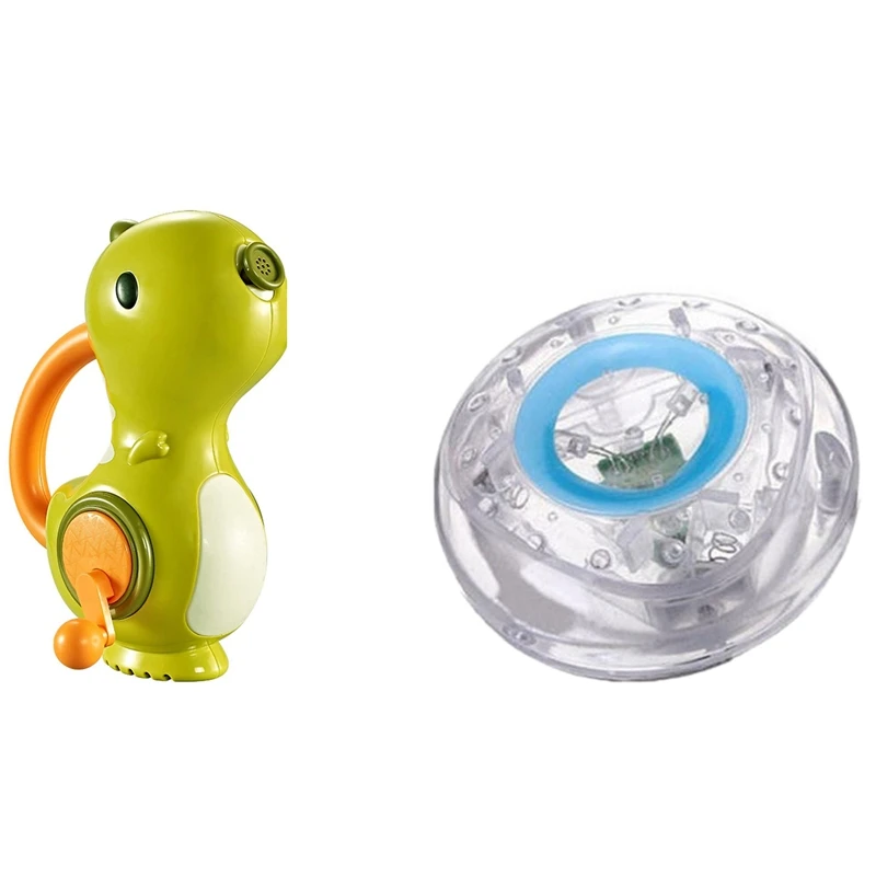 

Ручной распылитель воды Детский динозавр Игрушки для ванны с красочной светодиодной подсветкой игрушка смешная детская светодиодный купа...