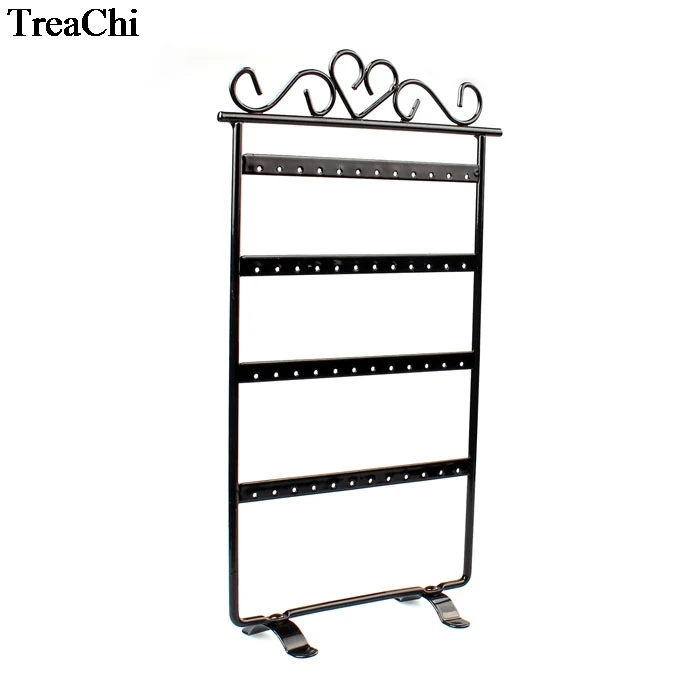 

48 отверстий, металлический органайзер для сережек, подставка, рамка, держатель, железная роспись, 4 слоя, ювелирные изделия, серьги, витрина, 4 цвета в наличии