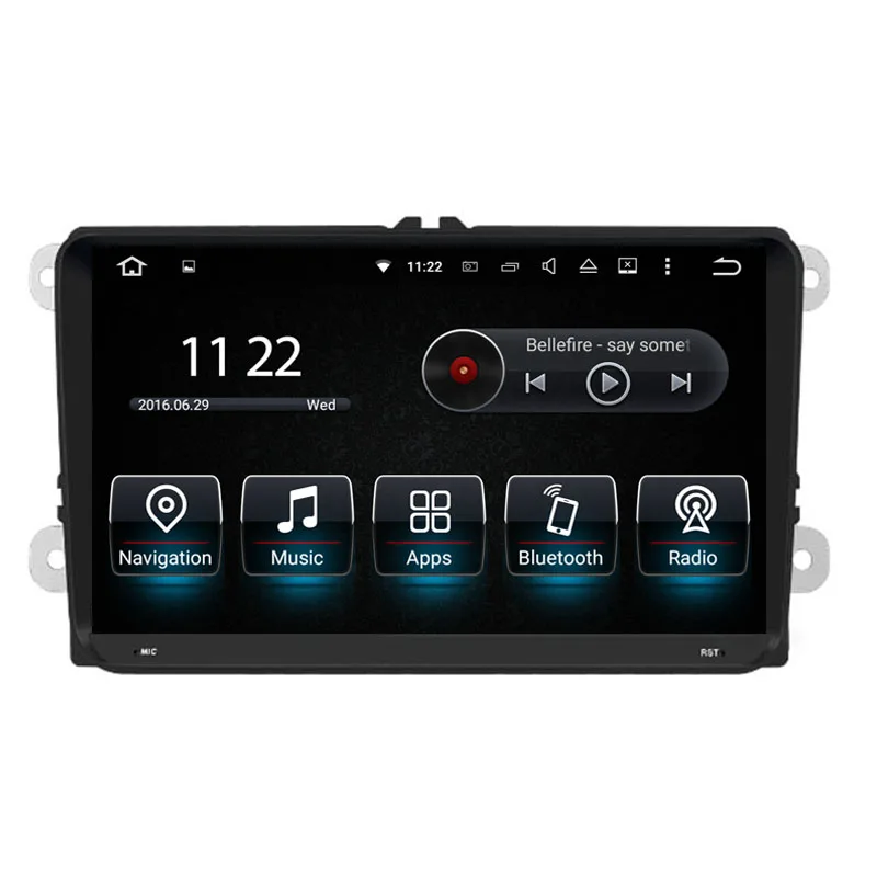 NAVITOPIA 9 дюймов 4 Гб ОЗУ 64 ПЗУ четырехъядерный Android 0 Автомобильный GPS навигатор для VW