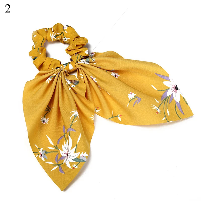 Резинка для волос с цветочными полосками резинка принтом сделай сам узлом и