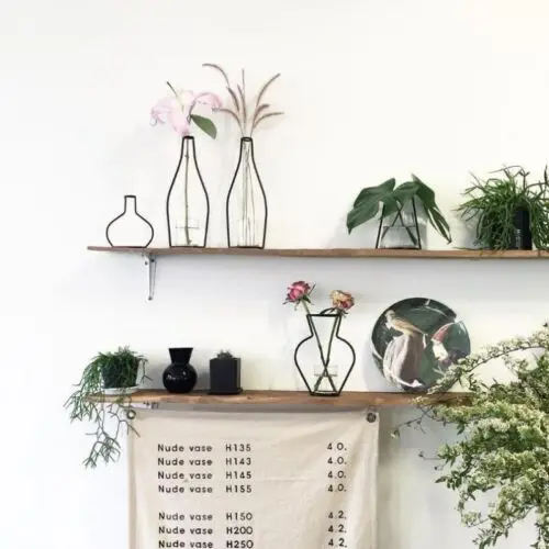 

New Style Home Party Decoration Retro Iron Line Flowers Vase Metal Plant Holder Modern Solid Home Decor Nordic Styles Iron Vase