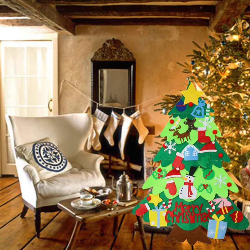 DIY войлочные Рождественские елки украшение снеговика рождественский подарок для