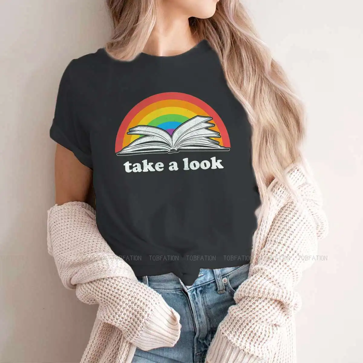 

Echa Casual TShirt Rainbow Printing Streetwear 4XL 5XL Comfortable T Shirt Girl Tee Special Gift Clothes