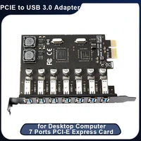 pcie to usb 3 0 adapter card super speed 7 ports pci e expansion card usb 3 0 hub pci e controller card for desktop computer