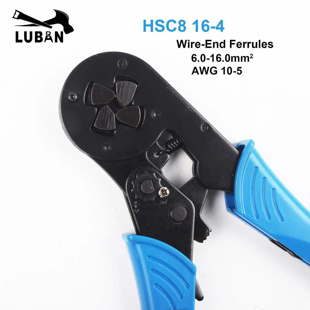 HSC8 6-4B 6-4A мини-зажимной инструмент обжимные плоскогубцы 0,25-6 мм2 терминалы обжимные инструменты Мультитулы руки plierstube иглы терминалы - Цвет: 16-4