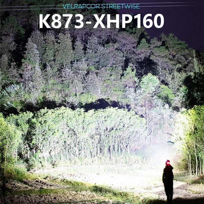 Мощный яркий светодиодный налобный фонарь XHP90.2 высокая мощность 1500 лм