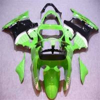 injection molding fairings for kawasaki zx 6r 2000 2001 2002 custom fairing kit ninja 636 zx6r 00 02 green black set