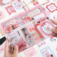 90 pcs material paper sticker washi tape set writing paper cards diy diary scrapbooking decoration journaling planner stationery