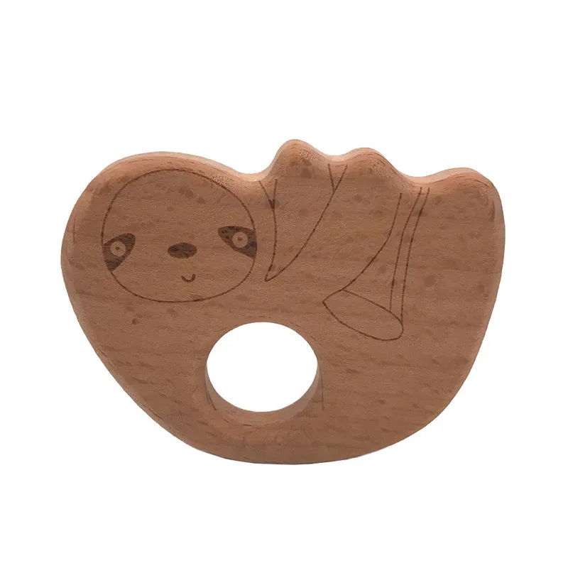 Деревянные Прорезыватели для зубов зубные из Букового дерева в виде животных