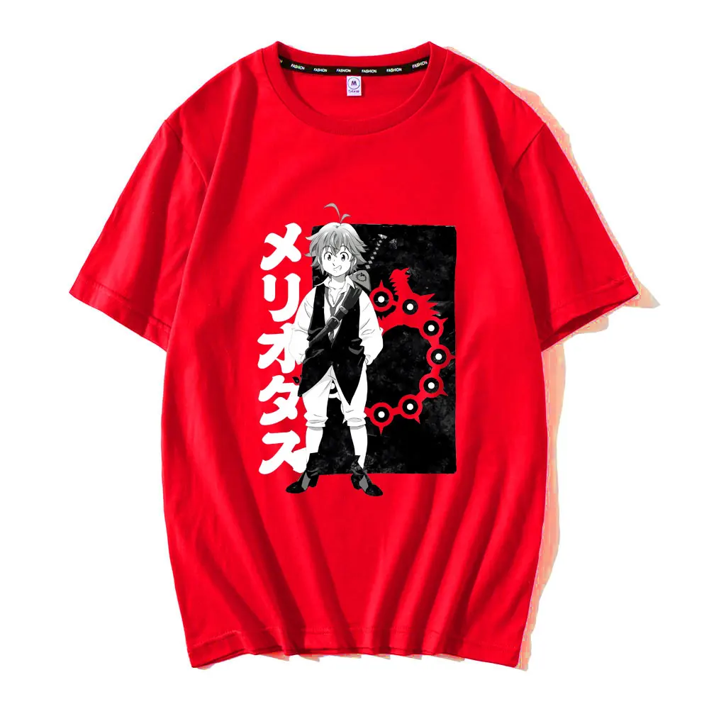 

Anime Nanatsu No Taizai Meliodas Tee Tops Gift Seven Deadly Sins Japanese Manga Men/Ms Cotton Hip Hop Clothing Short Sleeved