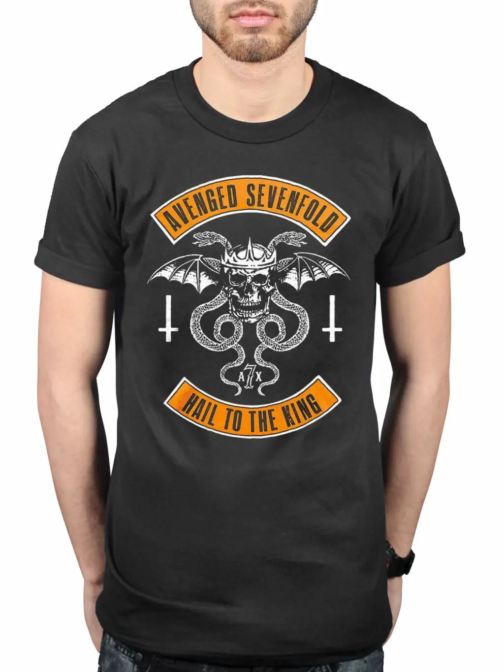 Официальный Мститель Sevenfold Hail To The King футболка повторяющийся кошмар город ЕВИ |