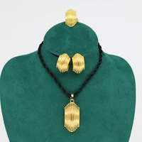 wholesale gold habesha jewelry sets for women dubai earring necklace ethiopian jewelry african bridal wedding gift necklaces