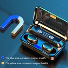 Наушники 5,0, TWS, сенсорная гарнитура с распознаванием отпечатков пальцев, Hi-Fi стереонаушники-вкладыши, мини-наушники, беспроводные наушники, спортивные гарнитуры F9-V5.0