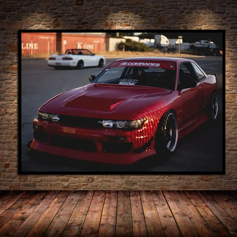 

Old Car Nissans Skyline GTR R32 Classic Sportcar Poster and Print Canvas Painting Wall Art for Living Room Home Decor Decoration