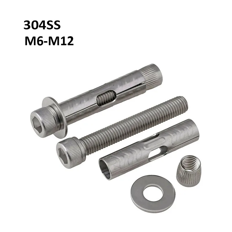 

304 Stainless Steel Hexagon Hex Socket Head Built-in Expansion Screw Concrete Anchor Bolt M6 M8 M10 M12