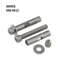 304 stainless steel hexagon hex socket head built in expansion screw concrete anchor bolt m6 m8 m10 m12