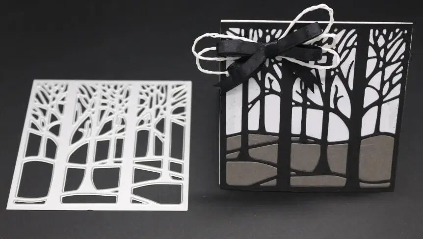 10X10cm YINISE лесная записная книжка с отрывными листами заготовки из металла режущие штампы для трафареты для скрапбукинга DIY открытки в альбом украшения тиснение высечки вырезать умирают плесень Записки бумага ремесло нож - Цвет: 10X10cm