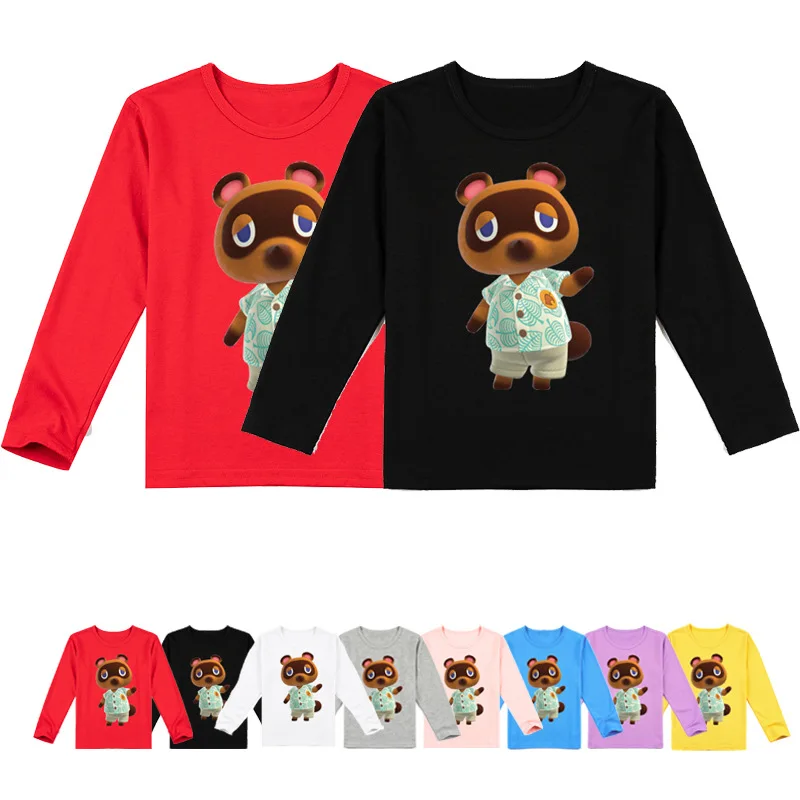 

DLF От 2 до 16 лет новая игровая рубашка с перекрестными животными, детская модная одежда, футболки с длинным рукавом для маленьких девочек, пов...