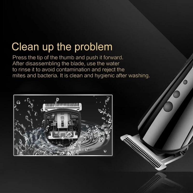 

Kemei Hair Clipper Professional Rechargeable Bare Head Hair Trimmer Barber For Men Haircut Machine Cordless Beard Shaver TSLM1