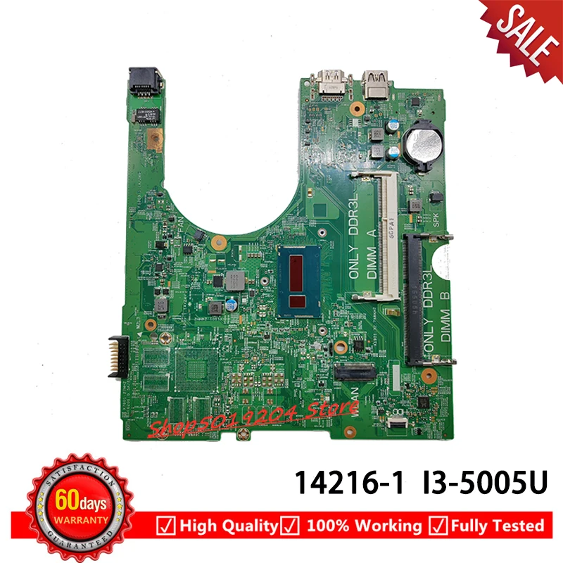 

14216-1 For DELL INSPIRON 3558 3458 Mainboard 1XVKN PX1X6 MY4NH G9X30 PFT7H MNGP8 I3-5005U DDR3L Laptop motherboard