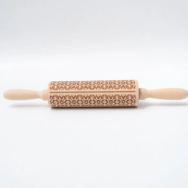 35 см лазерная гравировка Скалки бук материал экзотический узор для выпечки