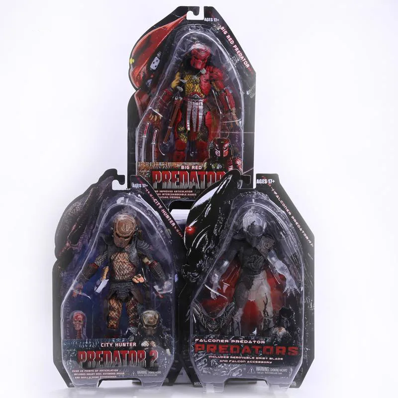 Хищники от компании NECA 2 Vol.7 город Охотник большой красный фальконер хищник ПВХ