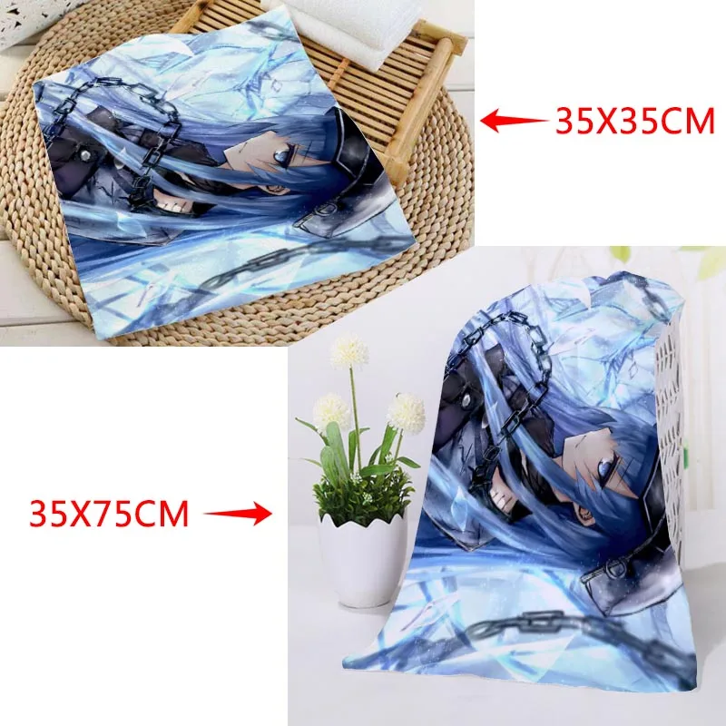 35x35 см 35x75 полотенца на заказ Akame ga Kill! Квадратные с принтом впитывающие из