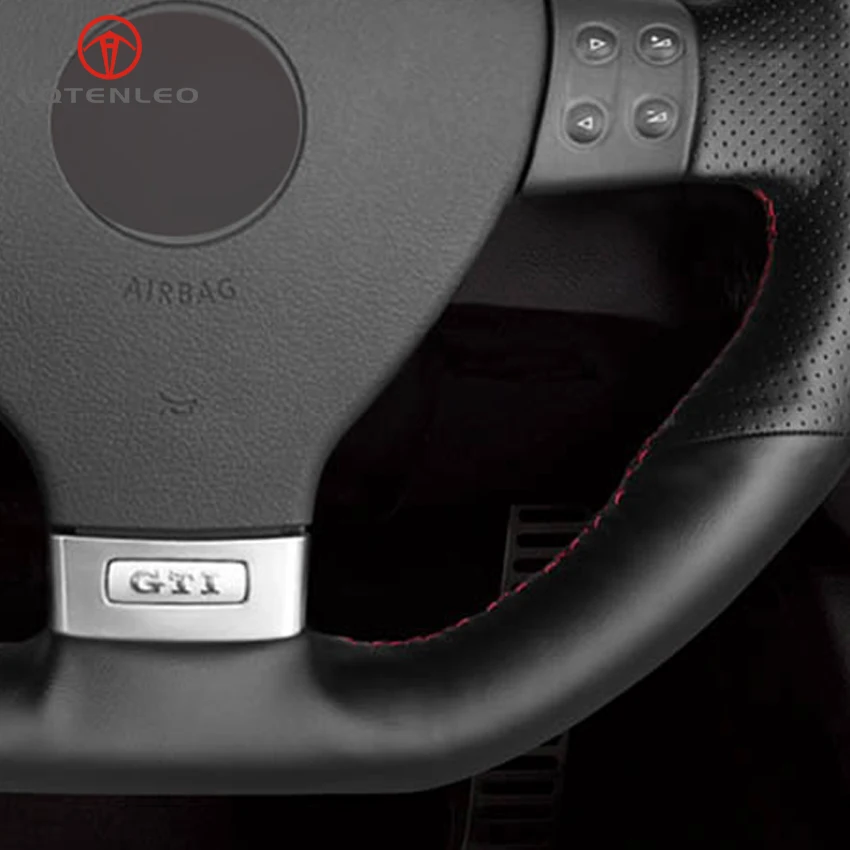 Задняя панель LQTENLEO из натуральной кожи для Volkswagen Golf 5 Mk5 GTI VW R32 Passat R GT Jetta GLI|Чехлы на