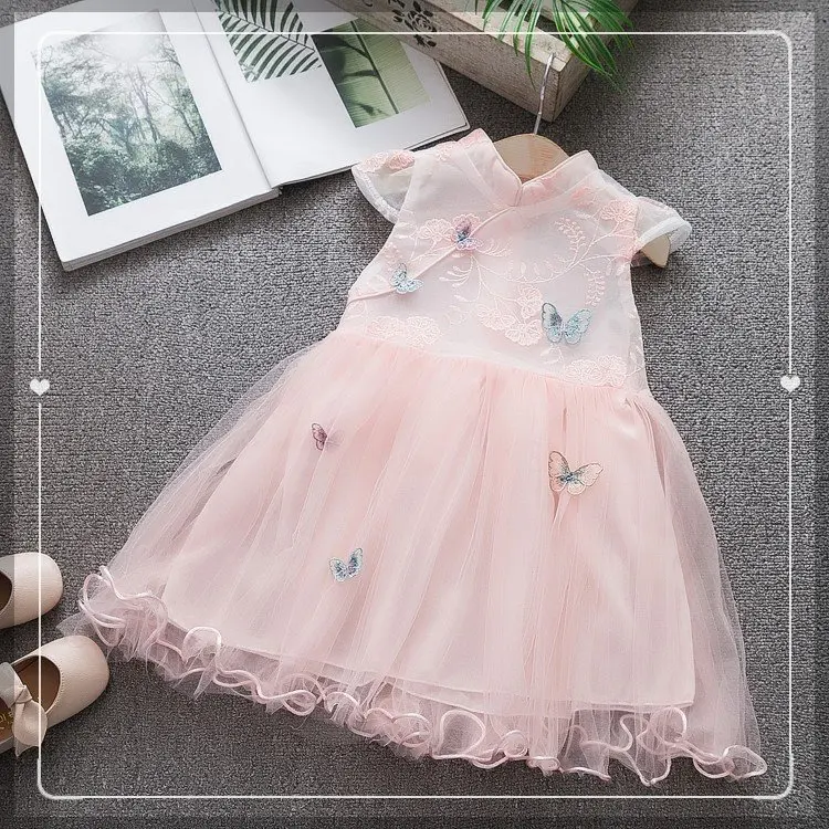 Летнее платье для девочек Новинка 2019 г. Детские Модные праздничные платья с