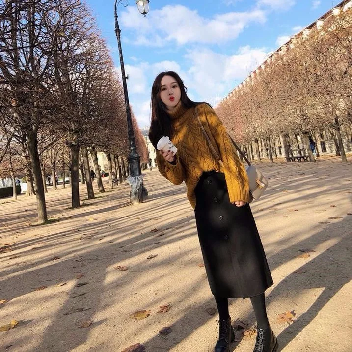 Bella philosophy 2019 зимние элегантные длинные юбки с высокой талией корейские женские