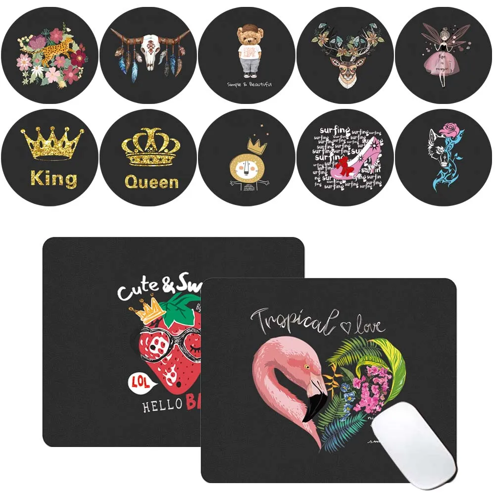 

PU Leather Computer Mouse Pad Simple Color Pattern Anti-slip Durable Waterproof Mouse-pad Game Mouse Mat