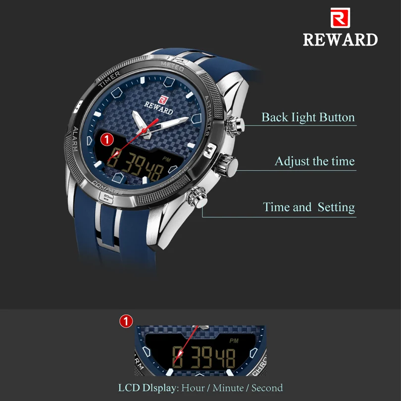 Relogio Masculino мужские часы награда Топ бренд Роскошные модные военные кварцевые