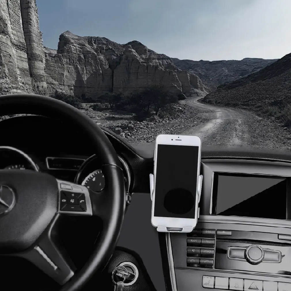 

Wireless Car Charger 2 In 1 Qi Quick Charge Automatic Clamping Auto Vent Bracket Cell Phone Holder For Galaxy S9