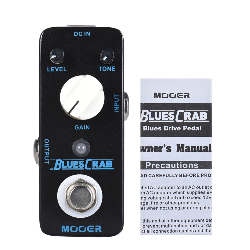

MOOER BLUES CRAB Blues Overdrive Guitar Effect Pedal True Bypass Full Metal Shell