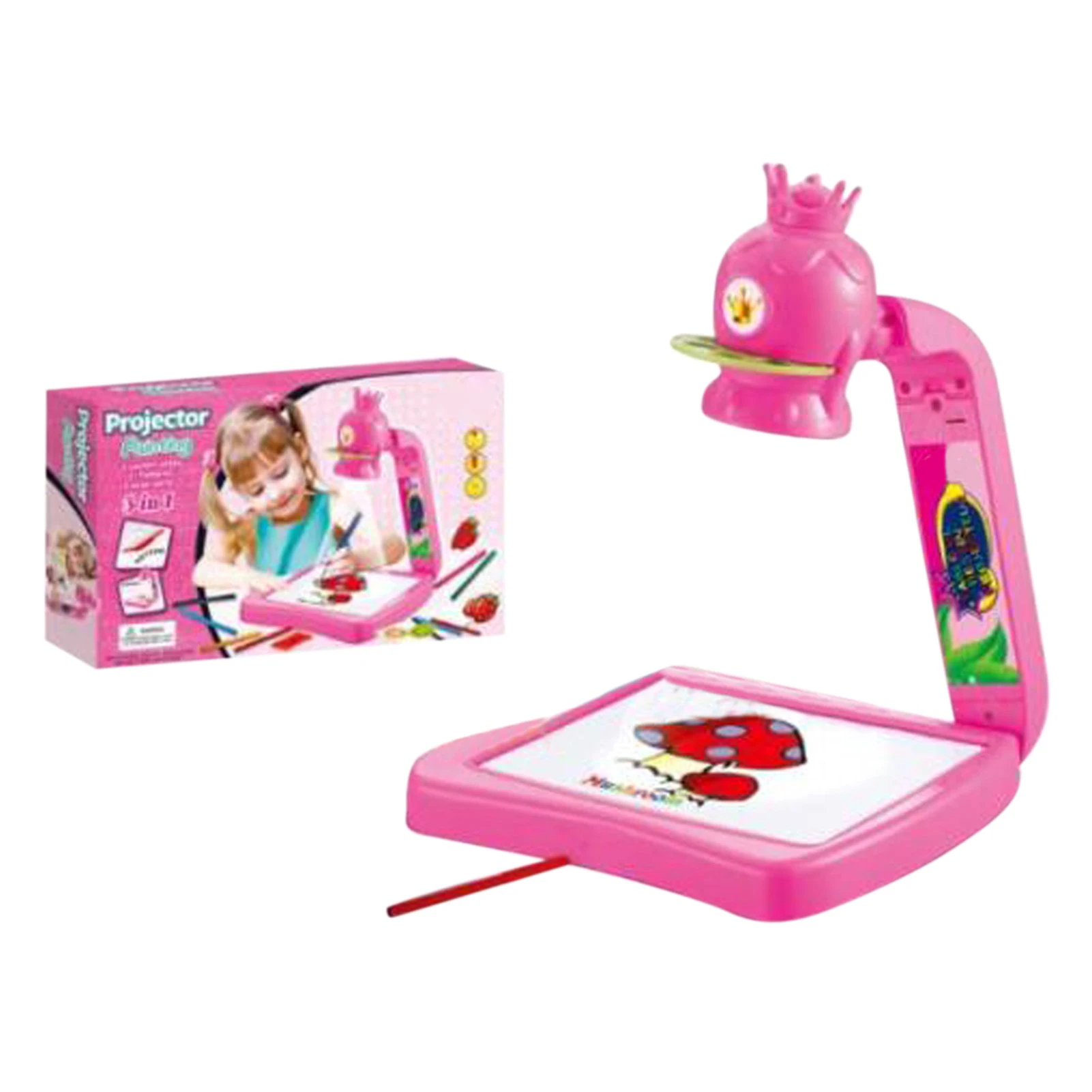 Drawing Projector Toys for Children Crown Projection Painting Machine Plastic Kids Educational Toy Creative Game Boys Gift | Игрушки и