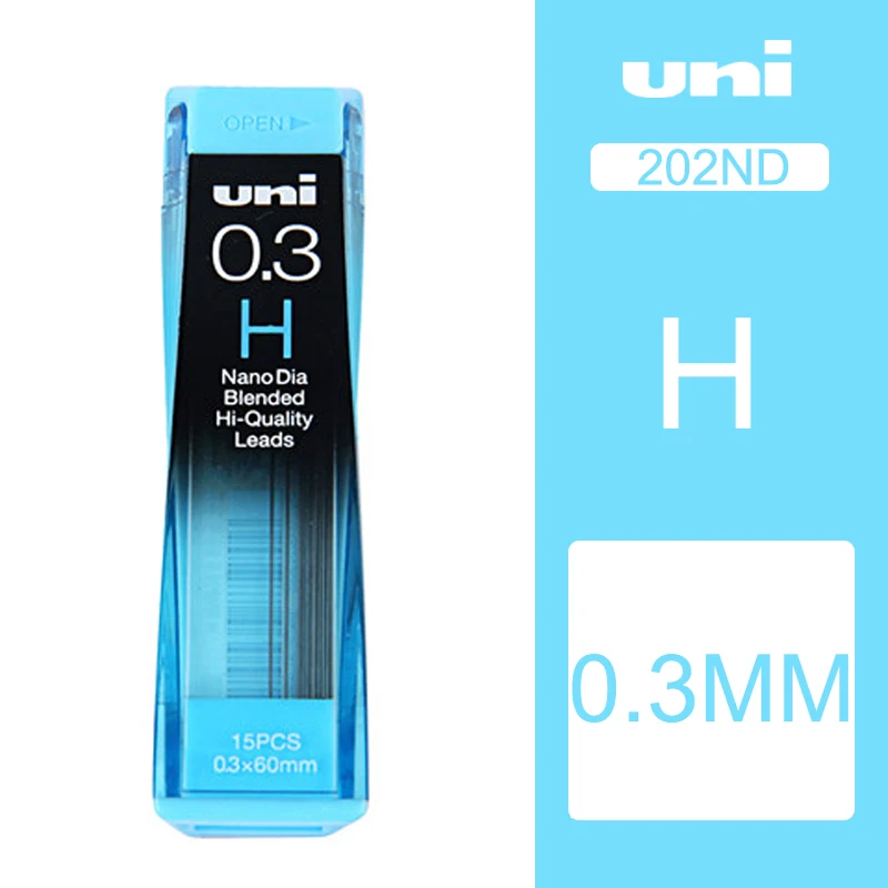 1 шт Uni 202ND 0,3 мм B/H/HB/2B механические стержни для карандаша для рисования специальные провода для замены ручки - Цвет: 03MM H